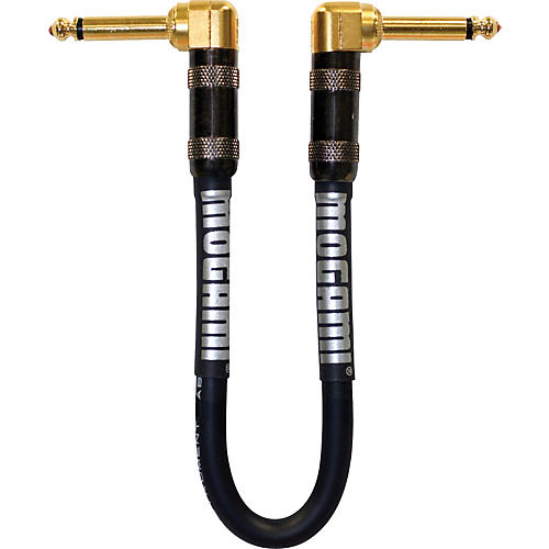 Mogami Platinum Guitar Patch Cable with Right Angle Connectors 11 in. Right Angle To Right Angle - musicians--Friend