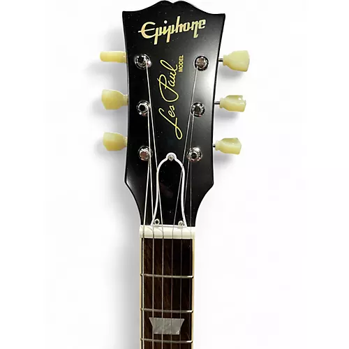 Used 2024 Epiphone Inspired By Gibson Les Paul Custom Standard Iced Tea Solid Body Electric Guitar Iced Tea - musicians--Friend