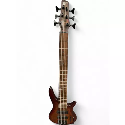 Used Ibanez SR876 Antique Natural Electric Bass Guitar Antique Natural - musicians--Friend
