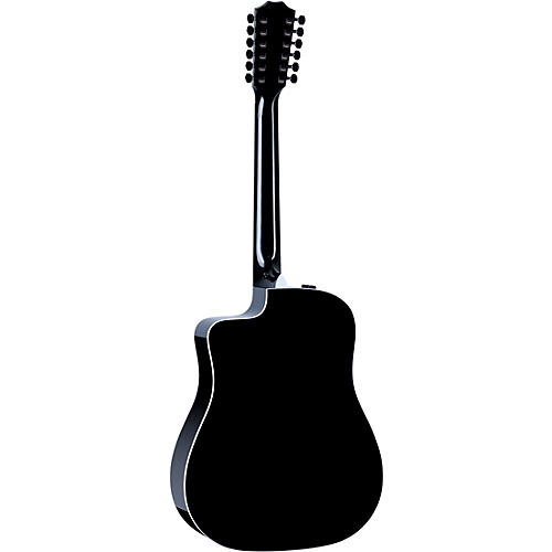 Taylor 250ce Plus Dreadnought 12-String Acoustic-Electric Guitar Black - musicians--Friend