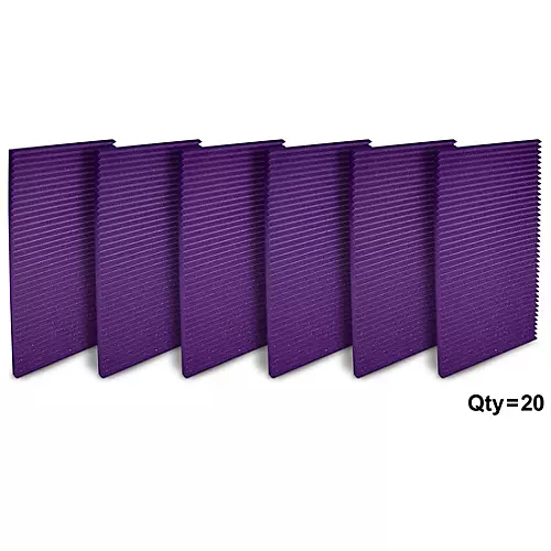 Auralex Studiofoam Wedges 24x48x1 inch Acoustic Panel 20-pack Burgundy - musicians--Friend