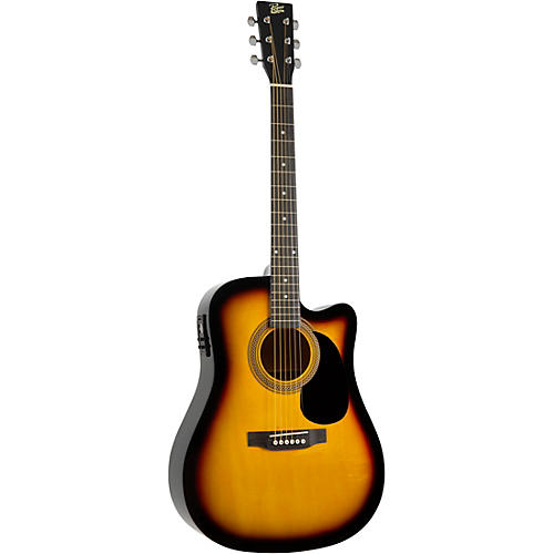 Rogue RA-090 Dreadnought Cutaway Acoustic-Electric Guitar Mahogany - musicians--Friend