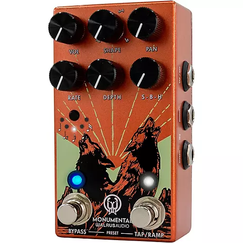 Walrus Audio Monumental Stereo Harmonic Tap Tremolo Effects Pedal Orange - musicians--Friend