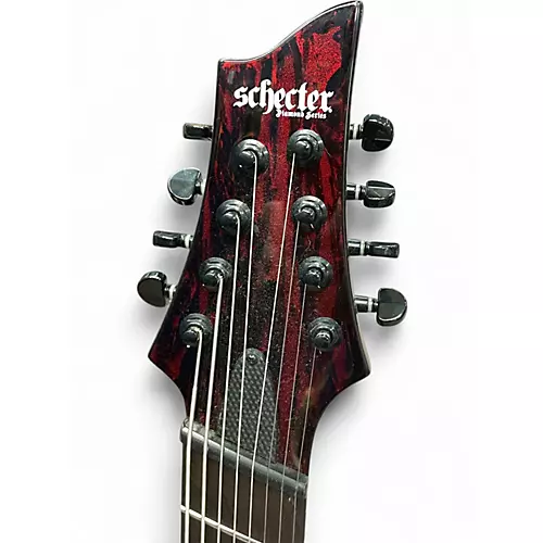 Used Schecter Guitar Research C-8 MS Silver Mountain  Blood Moon Solid Body Electric Guitar Blood Moon - musicians--Friend
