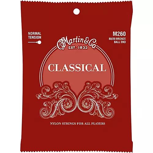 Martin M260 Classical Normal Tension 80/20 Bronze Ball-End Strings - musicians--Friend
