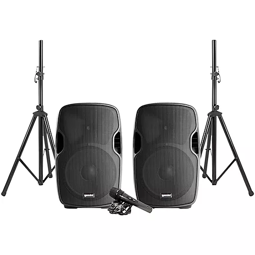 Gemini PA-SYS15 Complete Dual Speaker PA Package - musicians--Friend