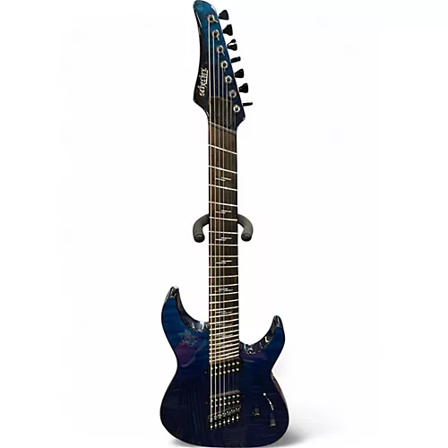 Used Schecter Guitar Research REAPER 7 MS ELITE Deep Ocean Blue Solid Body Electric Guitar Deep Ocean Blue - musicians--Friend