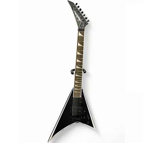 Used 2023 Jackson RRX14-mg7 Black with Silver Pinstripes Solid Body Electric Guitar Black with Silver Pinstripes - musicians--Friend