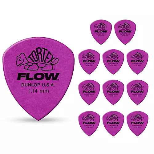 Dunlop Tortex Flow Guitar Picks STD-12/PLYPK 1.0 mm 12 Pack - musicians--Friend