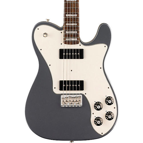 Fender Chris Shiflett Cleaver Telecaster Deluxe Electric Guitar Charcoal Frost Metallic - musicians--Friend