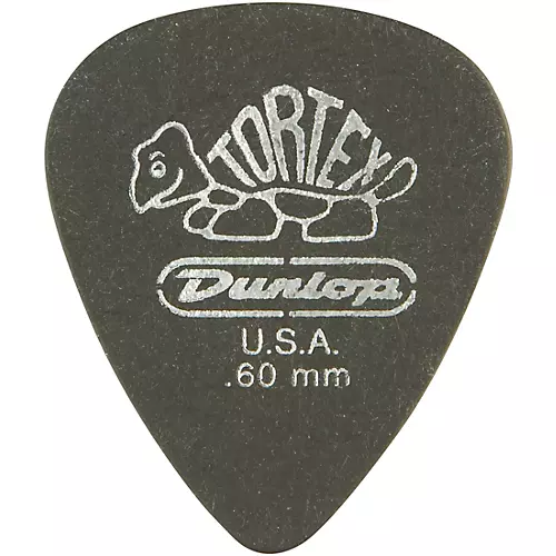 Dunlop Tortex Pitch Black Standard Guitar Picks 1 Dozen .60 mm - musicians--Friend