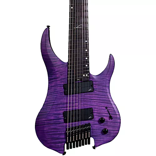 Legator Ghost 8 String Multi-Scale Super Shred Series Flamed Maple Electric Guitar Purple - musicians--Friend
