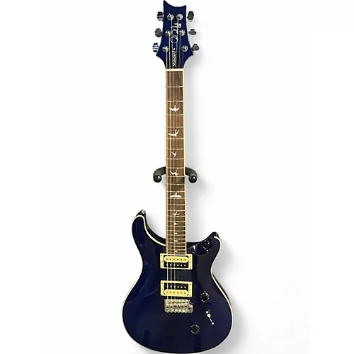 Used 2017 PRS SE Standard 24 Trans Blue Solid Body Electric Guitar Trans Blue - musicians--Friend
