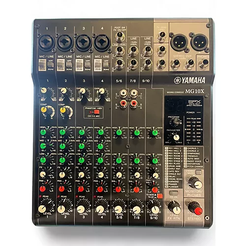 Used Yamaha MG10X CV Unpowered Mixer - musicians--Friend