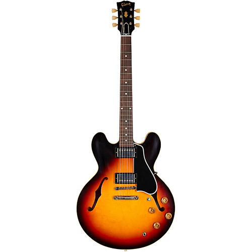 Gibson Custom Murphy Lab 1958 ES-335 Light Aged Semi-Hollow Electric Guitar Tri-Burst - musicians--Friend