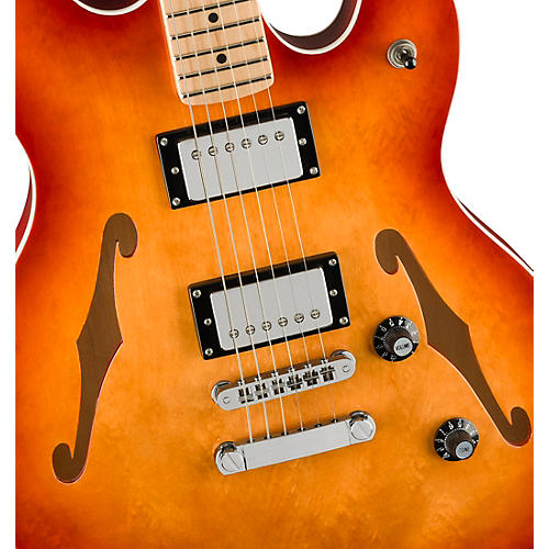 Squier Affinity Series Starcaster Deluxe Maple Fingerboard Electric Guitar Sienna Sunburst - musicians--Friend