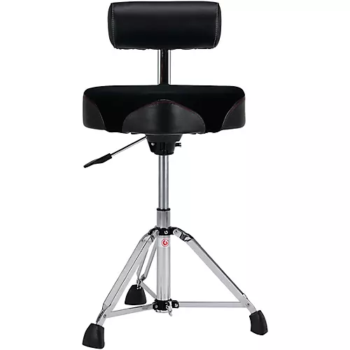 Gibraltar Hydraulic 16 in. Cordura Saddle Drum Throne with Backrest - musicians--Friend