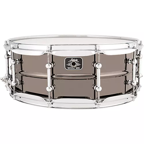 Ludwig Universal Series Black Brass Snare Drum With Chrome Hardware 14 x 5.5 in. - musicians--Friend