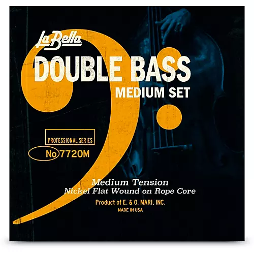 LaBella Double Bass Nickel Flat Wound on Rope Core String Set Light - musicians--Friend