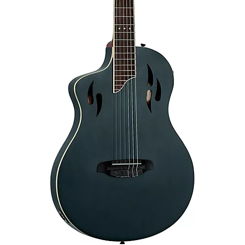 Ortega RTPSTD Left-Handed Nylon-String Acoustic-Electric Guitar Satin Black - musicians--Friend
