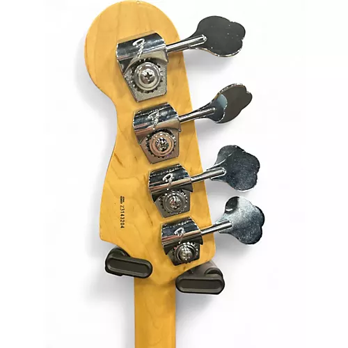 Used 2003 Fender American Precision Bass Chrome Red Electric Bass Guitar Chrome Red - musicians--Friend