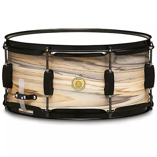TAMA Woodworks Poplar Snare Drum 14 x 5.5 in. Natural Zebrawood Wrap - musicians--Friend
