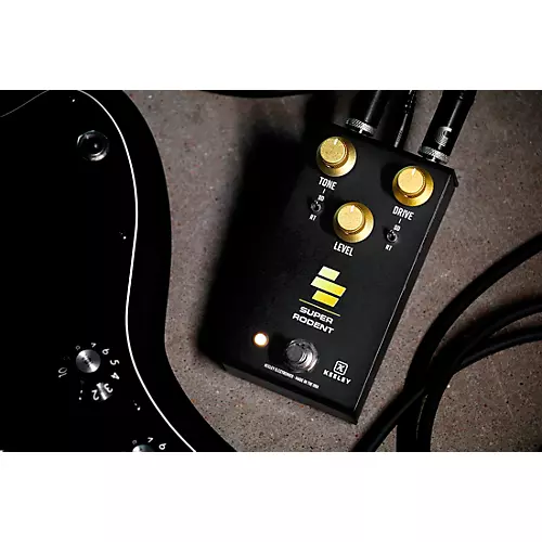 Keeley Super Rodent Overdrive & Distortion Effects Pedal Black/Yellow - musicians--Friend