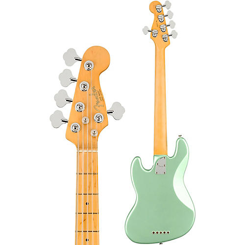 Fender American Professional II Jazz Bass V Maple Fingerboard Mystic Surf Green - musicians--Friend