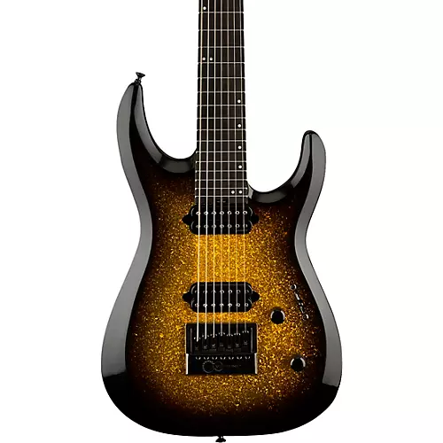Jackson Pro Series Dinky DK Modern EverTune 7-String Electric Guitar Gold Sparkle - musicians--Friend