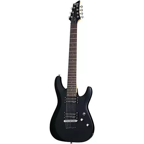 Schecter Guitar Research C-7 Deluxe Seven-String Electric Guitar Satin Black - musicians--Friend