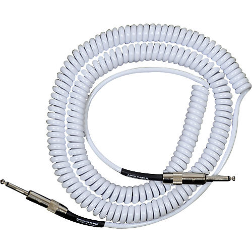 Lava Retro Coil 20 Foot Instrument Cable Straight to Straight Assorted Colors White - musicians--Friend