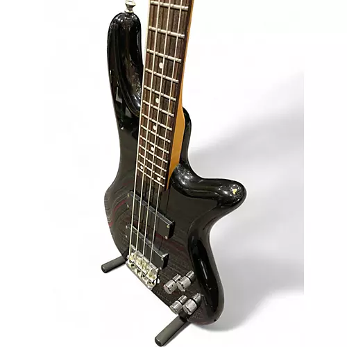 Used Schecter Guitar Research DELUXE 4 Black Electric Bass Guitar Black - musicians--Friend