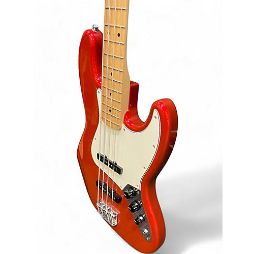 Used Fender Standard Jazz Bass Candy Apple Red Electric Bass Guitar Candy Apple Red - musicians--Friend