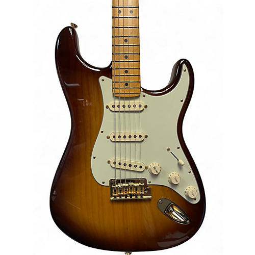 Used 2021 Fender 75th Anniversary Commemorative Stratocaster Bourbon Burst Solid Body Electric Guitar Bourbon Burst - musicians--Friend