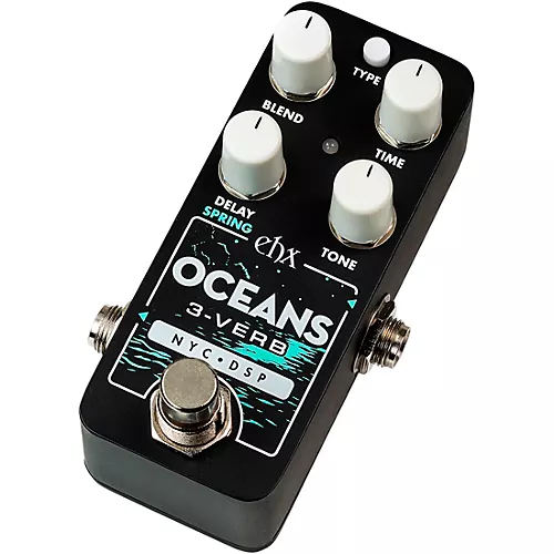 Electro-Harmonix Oceans 3-Verb Reverb Effects Pedal Black - musicians--Friend