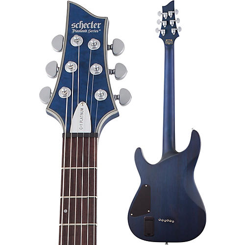 Schecter Guitar Research C-1 Platinum Electric Guitar Satin Purple Burst - musicians--Friend