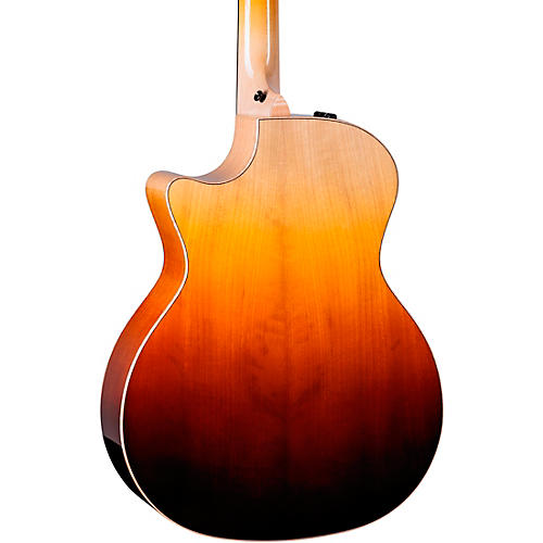 Taylor Custom All Urban Ash Grand Auditorium Acoustic-Electric Guitar Ombre Brown - musicians--Friend