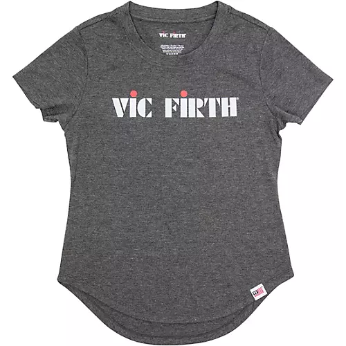 Vic Firth Women's Logo T-Shirt X Large Gray - musicians--Friend