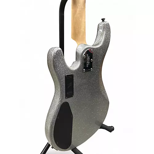 Used Ernie Ball Music Man Sterling 5 String Silver Sparkle Electric Bass Guitar Silver Sparkle - musicians--Friend