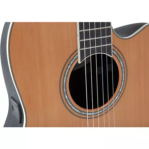 Ovation CS24C Celebrity Series Traditional Mid-Depth Nylon-String Classical Acoustic-Electric Guitar Natural - musicians--Friend