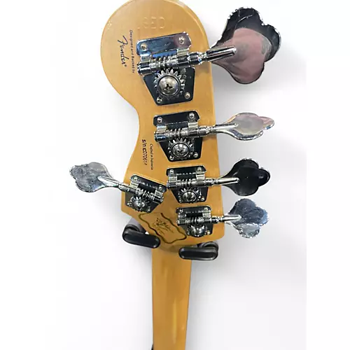 Used 2007 Squier Deluxe Jazz Bass Active V 5 String 2 Color Sunburst Electric Bass Guitar 2 Color Sunburst - musicians--Friend