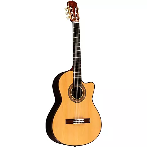Alvarez Yairi CYM75ce Cutaway Nylon-String Classical Acoustic-Electric Guitar Natural - musicians--Friend