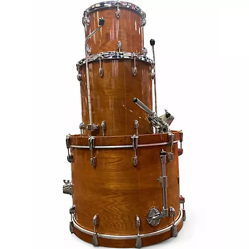 Used 2008 Yamaha 3 Piece Oak Custom Amber Drum Kit Amber - musicians--Friend