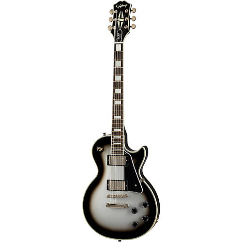Epiphone Les Paul Custom Limited-Edition Electric Guitar Silver Burst - musicians--Friend