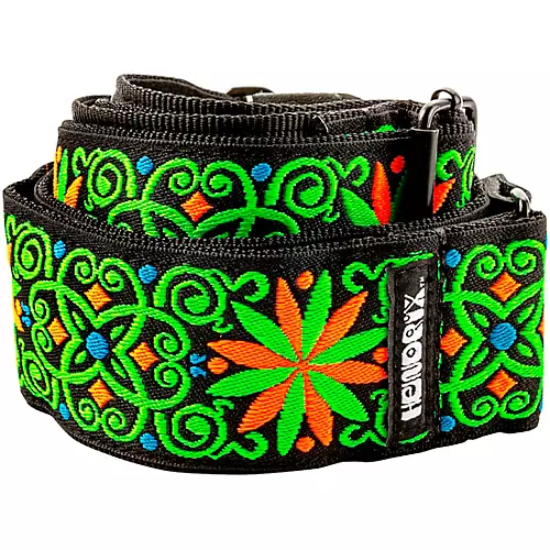 Dunlop Jimi Hendrix Blacklight Fillmore Guitar Strap Green - musicians--Friend