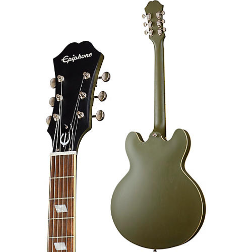 Epiphone Casino Worn Hollowbody Electric Guitar Olive Drab - musicians--Friend