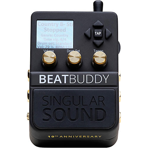 Singular Sound BeatBuddy 10th Anniversary Limited Edition Footpedal Drum Machine Black - musicians--Friend
