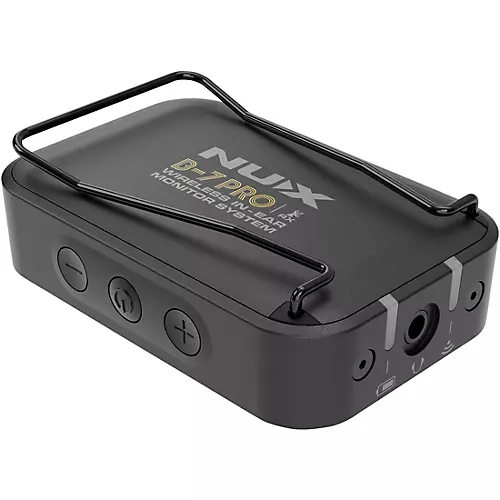 NUX B-7 Pro Professional 2.4GHz In Ear Monitoring Wireless System W/Clamp Black - musicians--Friend
