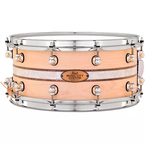 Pearl Music City Custom Solid Shell Snare Maple with Kingwood Royal Inlay 14 x 6.5 in. - musicians--Friend