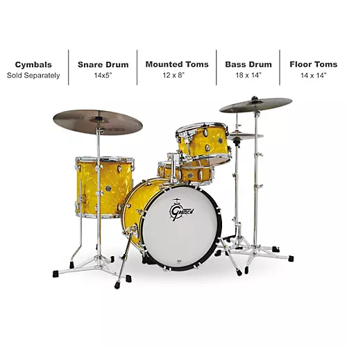 Gretsch Drums Catalina Club Jazz 4-Piece Shell Pack Satin Antique Fade - musicians--Friend